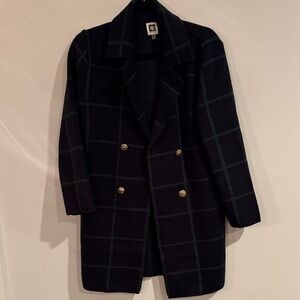 Anne Klein Navy and Green sweater Blazer
